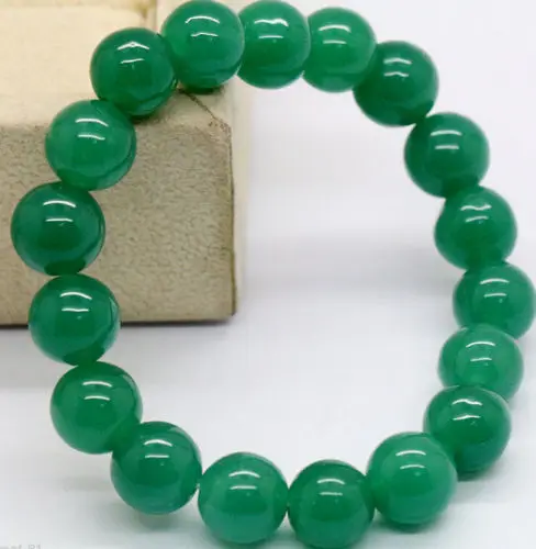Фото Модный браслет> зеленый 100% Натуральная мода Jadeite круглый жесткий браслет из