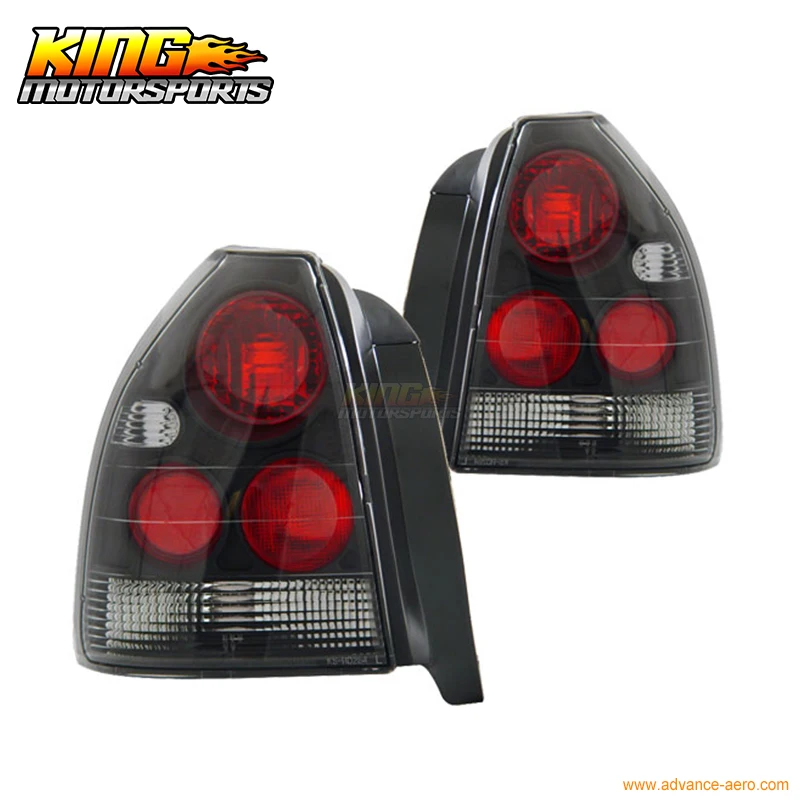 Подходит для 1996 2000 Honda Civic 3Dr хэтчбек задние фонари черный 97 98 США Бесплатная