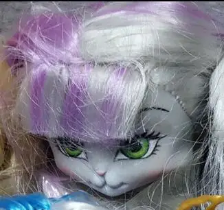 Purple Оригинальная кукла Lanard Catwalk Kitties, сменная голова кошки для 1/6, куклы, головы для поделок для куклы Monster, редкая коллекция игрушек - Цвет: Purple