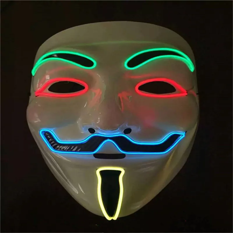 Мерцающая маска со светодиодной подсветильник кой|dance mask|party maskwire mask |