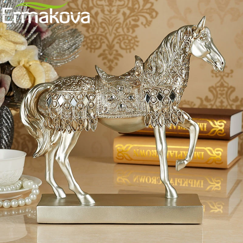 Полимерная Статуэтка ERMAKOVA с золотистыми стопами статуэтка животными лошади