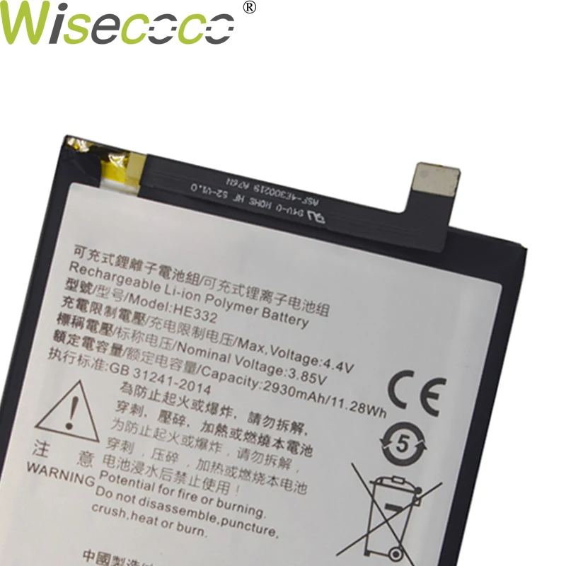 WISECOCO 2930 mAh Батарея HE332 для SHARP S2 Fs8010 AQUOS s2 мобильного телефона замены с отслеживанием номер