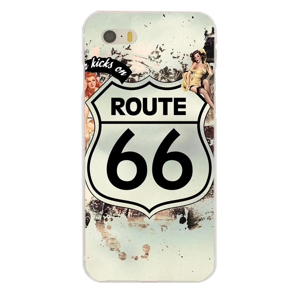 Винтажный Route 66 Мягкий ТПУ Модный Оригинальный для Apple iPhone 4 4S 5 5C 5S SE 6 S 7 8 Plus X XS Max
