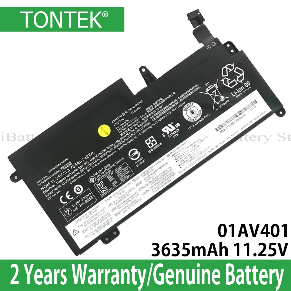 Оригинальный аккумулятор 01AV401 для Lenovo Thinkpad S2 13 Chromebook Series 01AV435 01AV437 01AV436 01AV402 SB10J78997 11