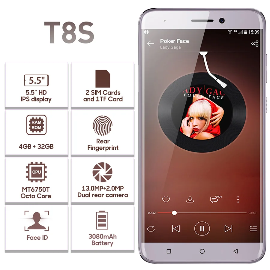 Смартфон LEAGOO T8s 4+32 ГБ Android 8 Мп 2 SIM-карты | Мобильные телефоны и аксессуары