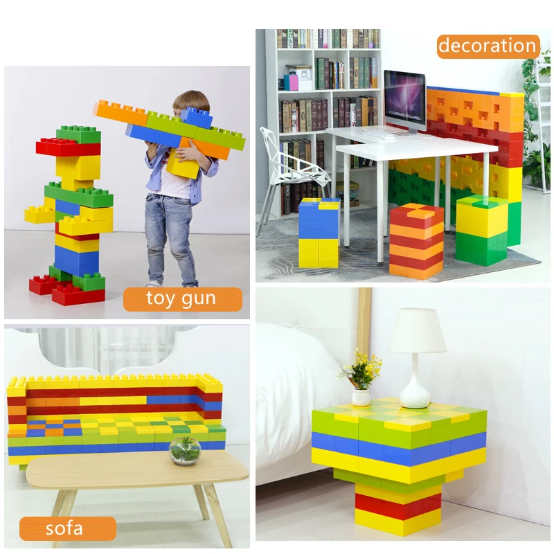 Экстра большие частицы строительные блоки 4 типа Собранный замок MOC DIY творческая