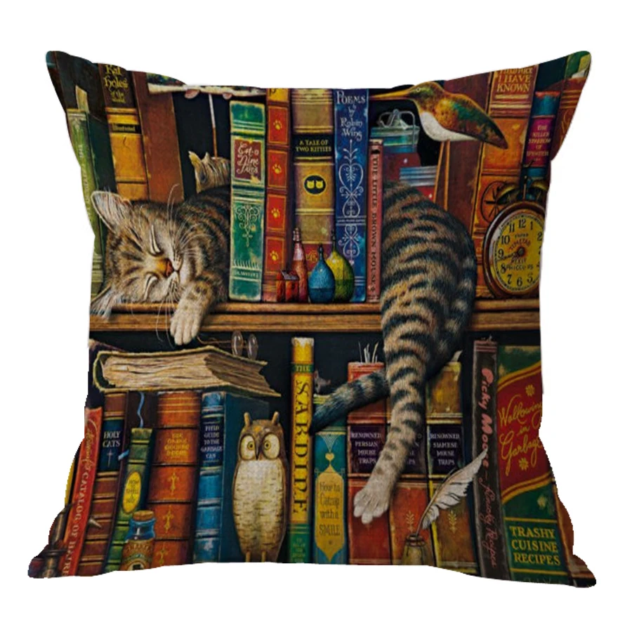 Наволочки на подушки с рисунком кота из мультфильма заказ Подушка для домашнего