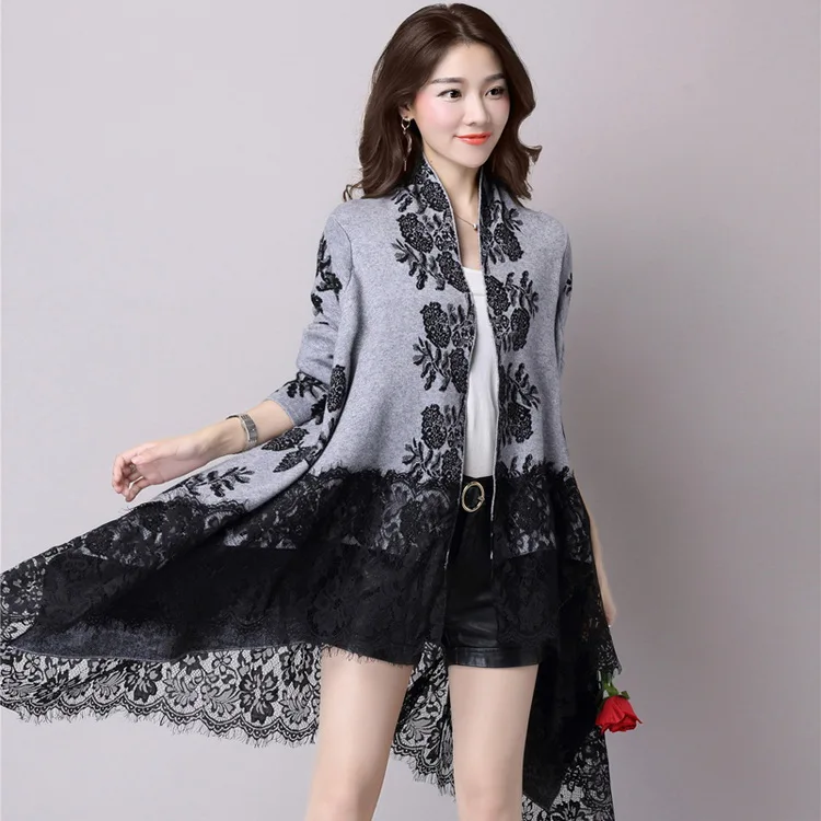 2019 Новая Осенняя мода нестандартный женский свитер большого размера вязаный