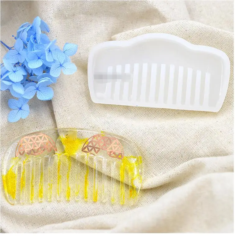 1 шт. Прозрачный Силикон для рукоделия форма расчески эпоксидной смолы с