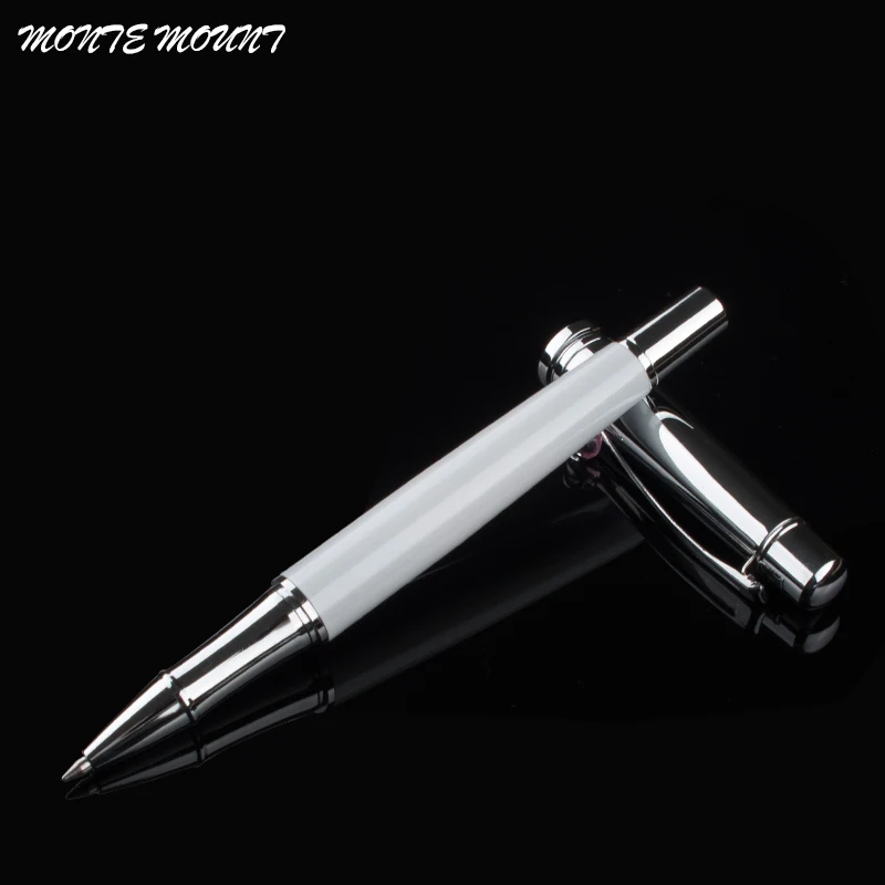

Metal Roller ball Pen Fashion Silver Clip with Gem Pens with A Luxury Gift Box Business Office Xmas Gift