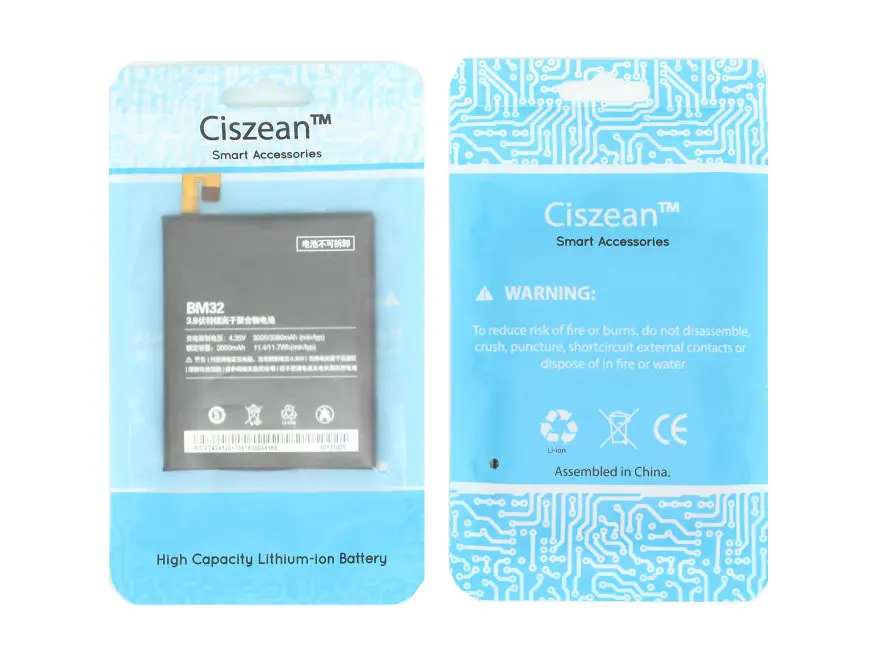 Ciszean 3 шт./лот высокая емкость BM 32/BM32 3000 мАч/11.4Wh сменная батарея для телефона Xiaomi Xiao