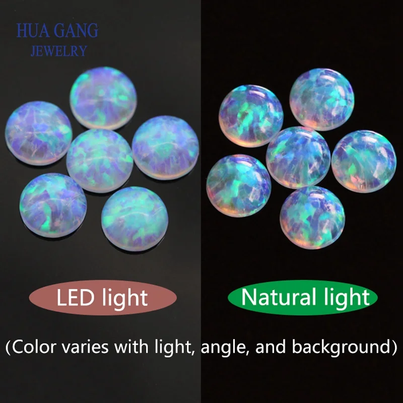 

Round Shape Cabochon Opal Flat Back FI13 Beads Synthetic Gemstones For Jewelry Making DIY 3.0mm~7.0mm Free Shipping