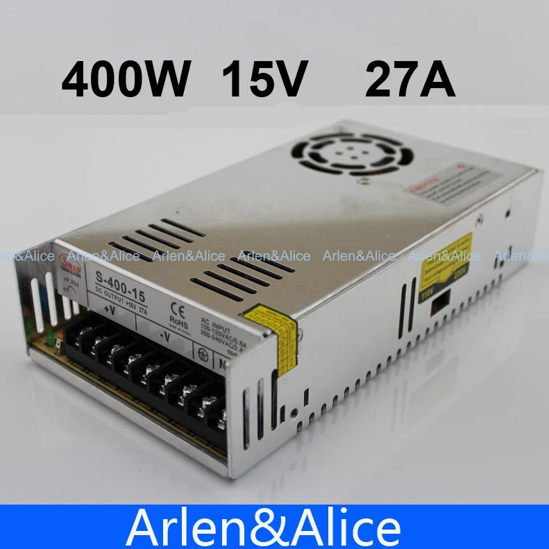 400W 15V 27A Single Output Switching power supply smps AC to DC LED