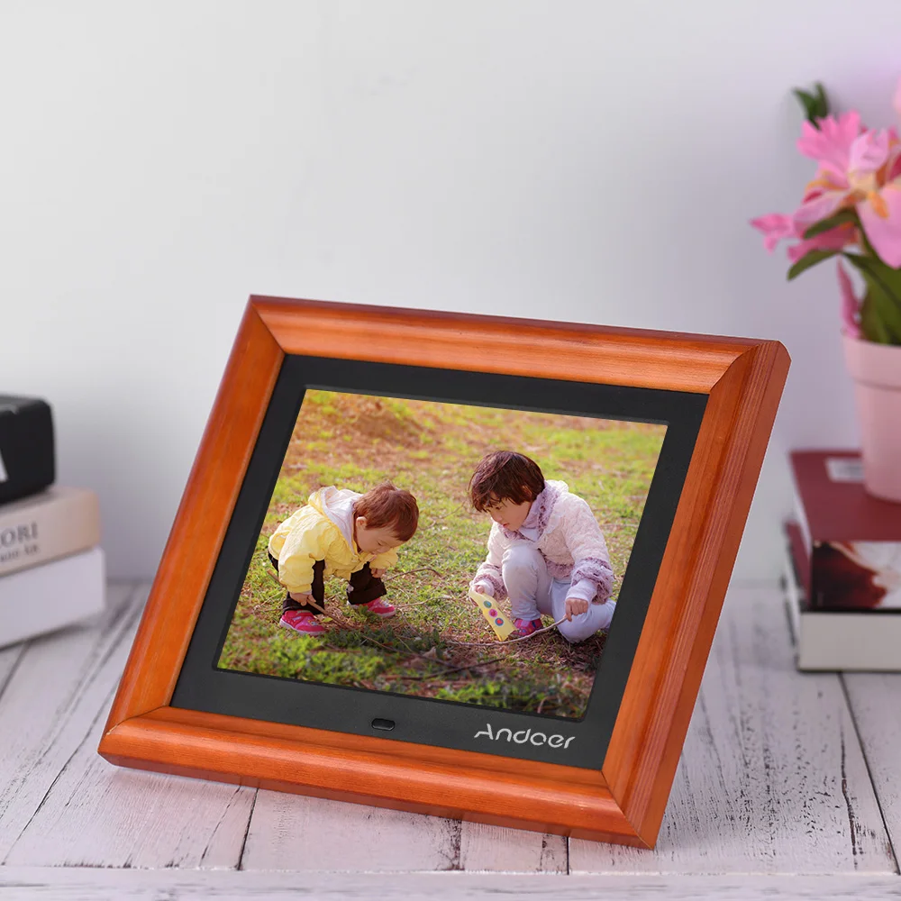 Andoer 8 дюймов Большой экран светодиодный цифровой фоторамки альбом 1280*800 HD поддерживает дистанционное управление музыкой/видео/календарем