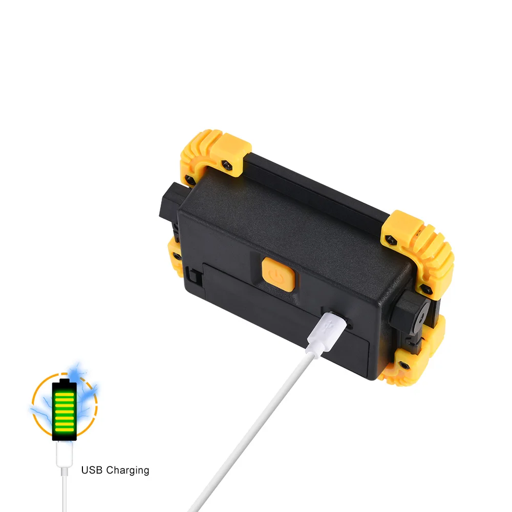GIJOE светодиодный портативный прожектор usb зарядка мини рабочий свет 1500lm 3 режима использования 3* AAA/1*18650 батарея водонепроницаемый пластиковый чехол крюк