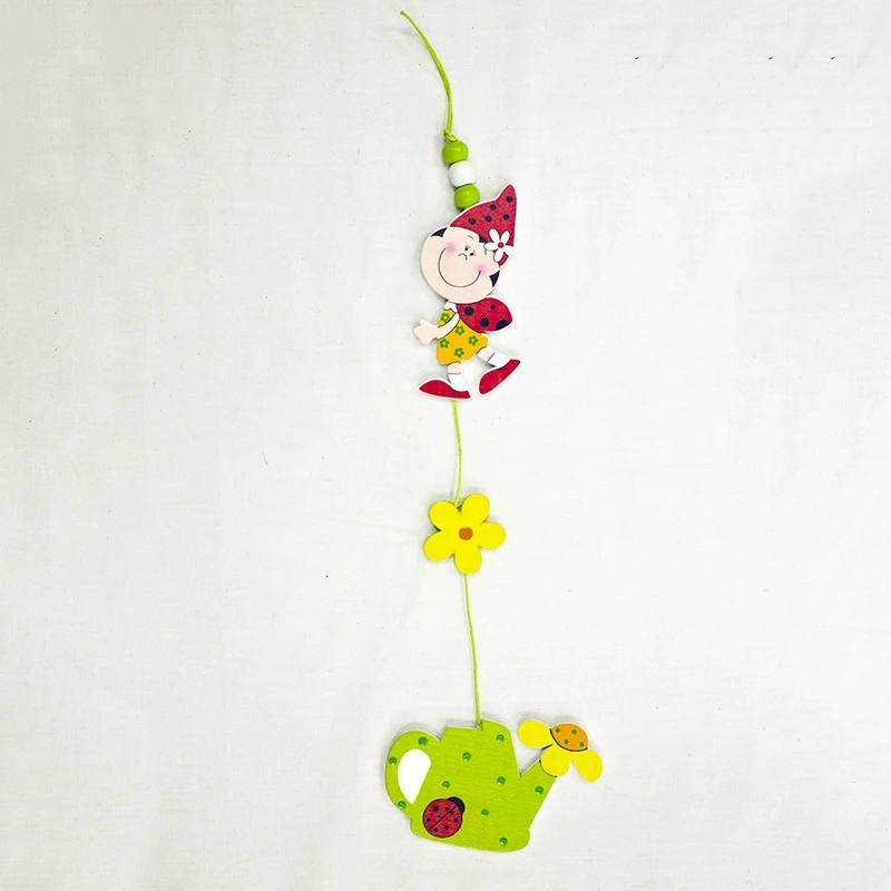 Hanging Easter Pendant Craft Decor Spring Party Home Rabbit Butterfly Eggs Flower Wooden Ornaments for | Дом и сад