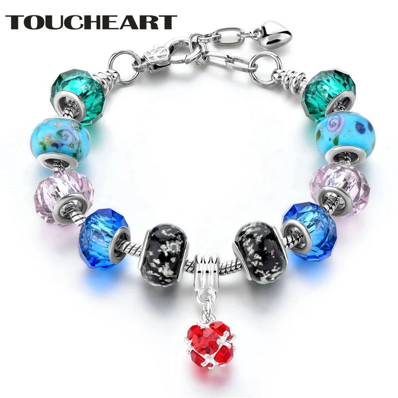 TOUCHEART Новый дизайн красочные очаровательные браслеты со стеклянными бусинами и