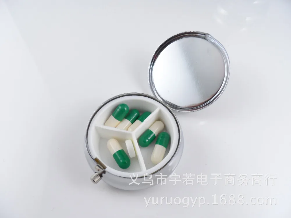 300 шт. 50 мм Металлические Blank Pill коробки с компактным Зеркала DIY коробка для хранения Организатор Контейнер Дело Серебряный