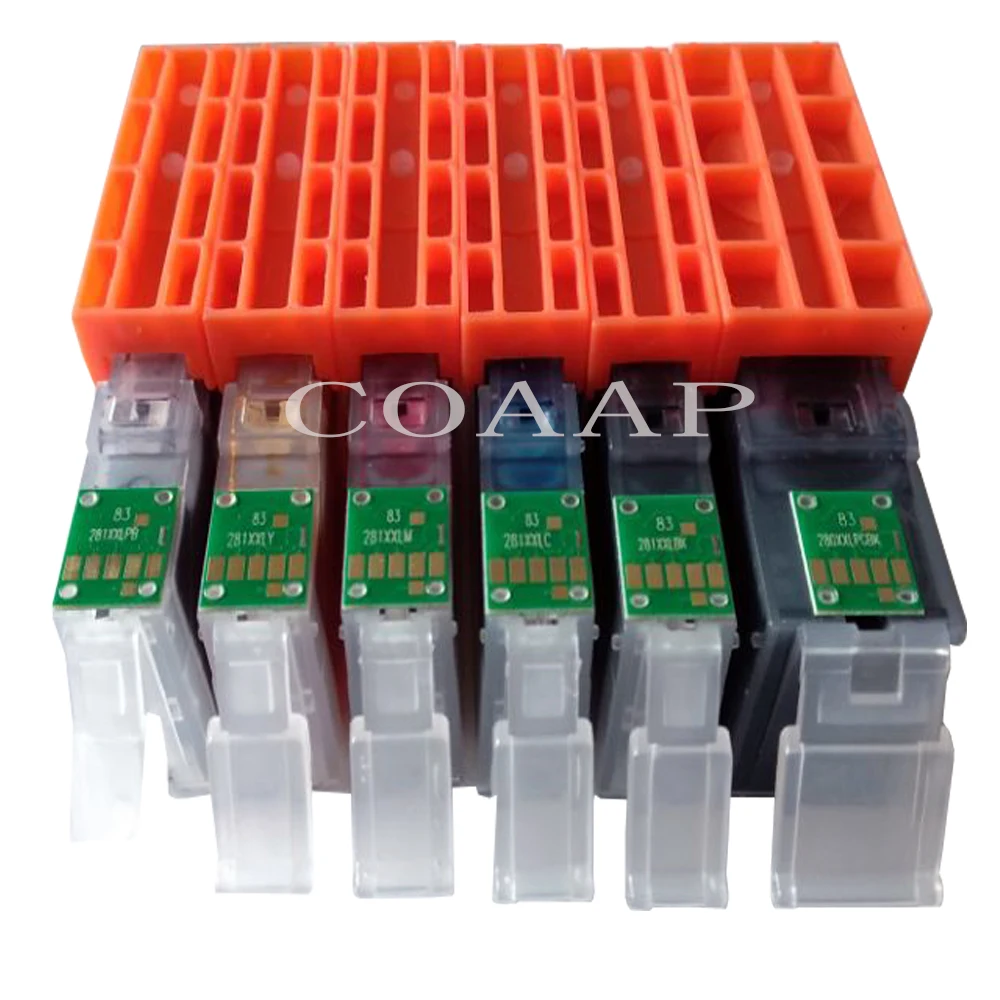6 шт. PGI 280 CLI 281 совместимый чернильный картридж для canon pgi280 cli281 Pixma TR7520 TR8520 TS9120 TS8120
