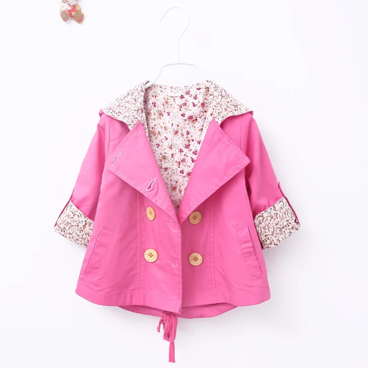 Новинка 2017 года Летняя Детская куртка пальто с цветочным принтом и капюшоном для