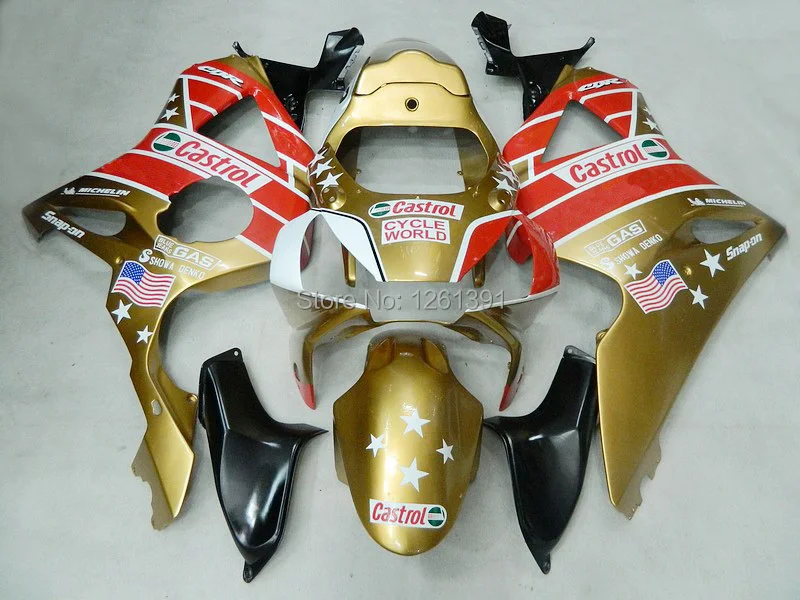 

Fairing kits for gold red HONDA CBR900RR 954 02 03 CBR 900RR 2002 2003 CBR954 02 03 954RR 02 03 fairings part body #00y7