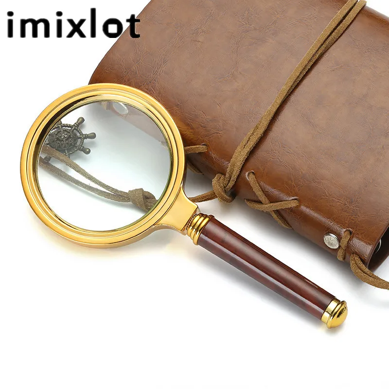 Новое карманное увеличительное стекло IMIXLOT съемное фотостекло с золотой