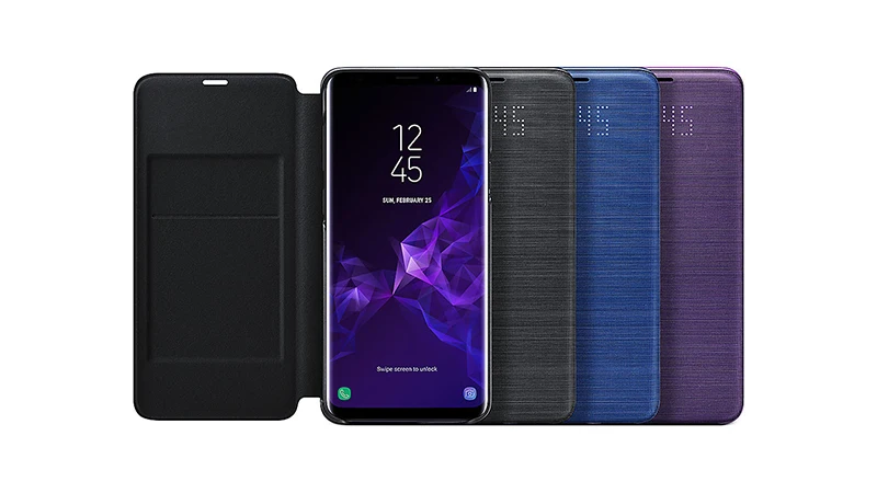 Для samsung Galaxy S9 S 9 Plus светодиодный чехол флип чехол 360 милый ударопрочный кошелек ультра тонкий телефон роскошный кожаный чехол