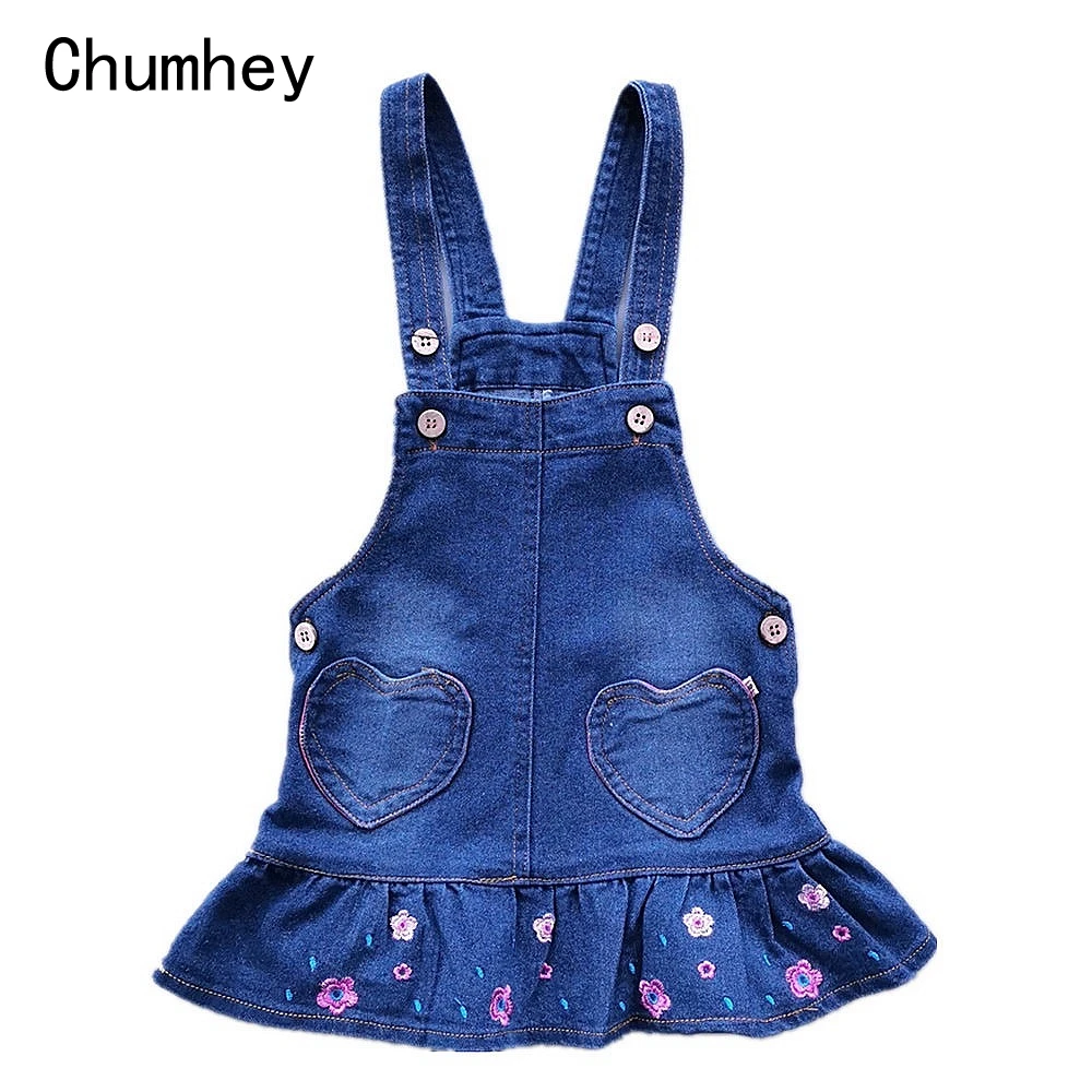 Chumhey/От 1 до 6 лет; Детский сарафан; Летние джинсы для девочек; платье на подтяжках; комбинезоны; джинсовое платье на лямках для малышей; одежда для малышей; Bebe