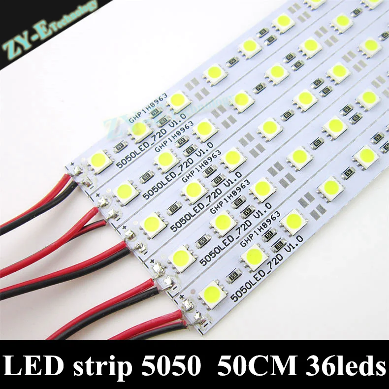 Потолочная лента SMD5050 10 шт. Светодиодная 50 см 12 в пост. Тока 36 светодиодов|light|led