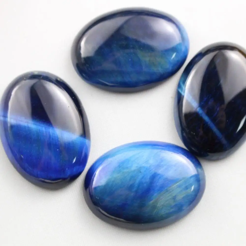 Blue tiger eye 10pcs Натуральный камень каменный Агат e Кабошон бусины 18x25 мм плоское дно драгоценный камень каменный Кабошон для изготовления ювелирных изделий 10 шт./партия - Цвет: Blue tiger eye 10pcs