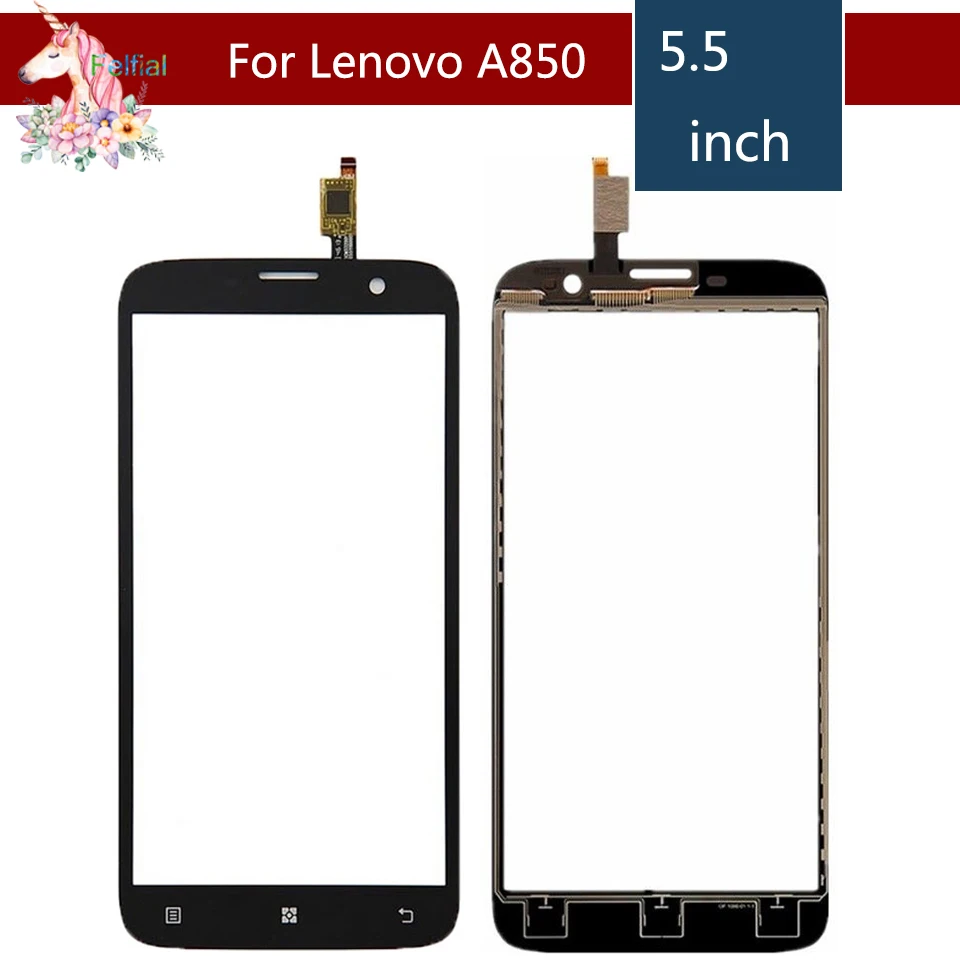 10 шт./лот 5 &quotдля Lenovo A850 A 850 сенсорный ЖК экран дигитайзер Датчик Внешний