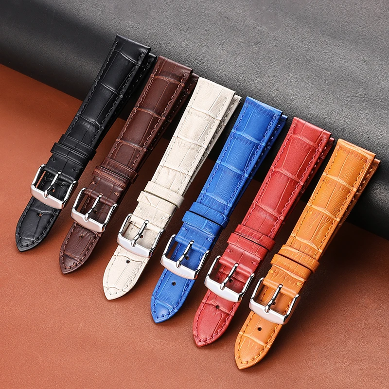 CHIMAERA Nice Crocodile Pattern Genuine Cow Leather Strap Watch Band for Hours Watchband 14 16 18 19 20 21 22 24 mm Watch Strap