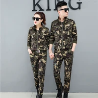 2020 conjunto feminino womens cotton casual camouflage army green suit men two piece set couple clothes plus size 3xl 4xl 5xl