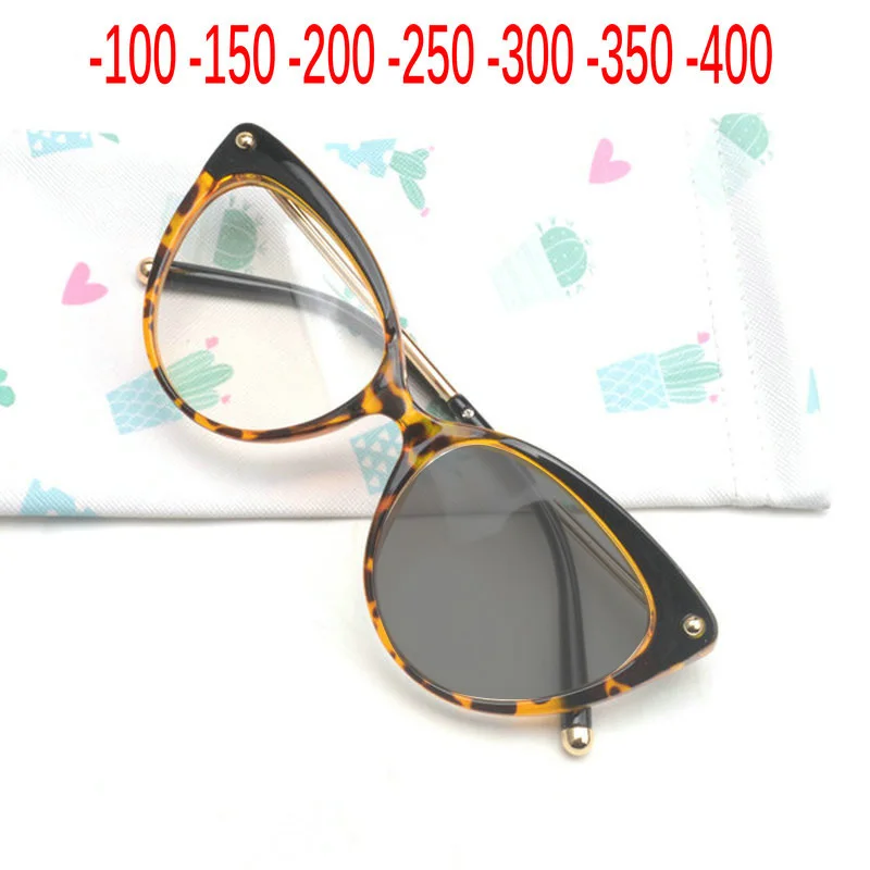 2018 New Cat Sun Photochromic Myopia Eyeglasses Elegant Optical Women Finished Eyewear prescription Glasses Frame NX | Аксессуары для