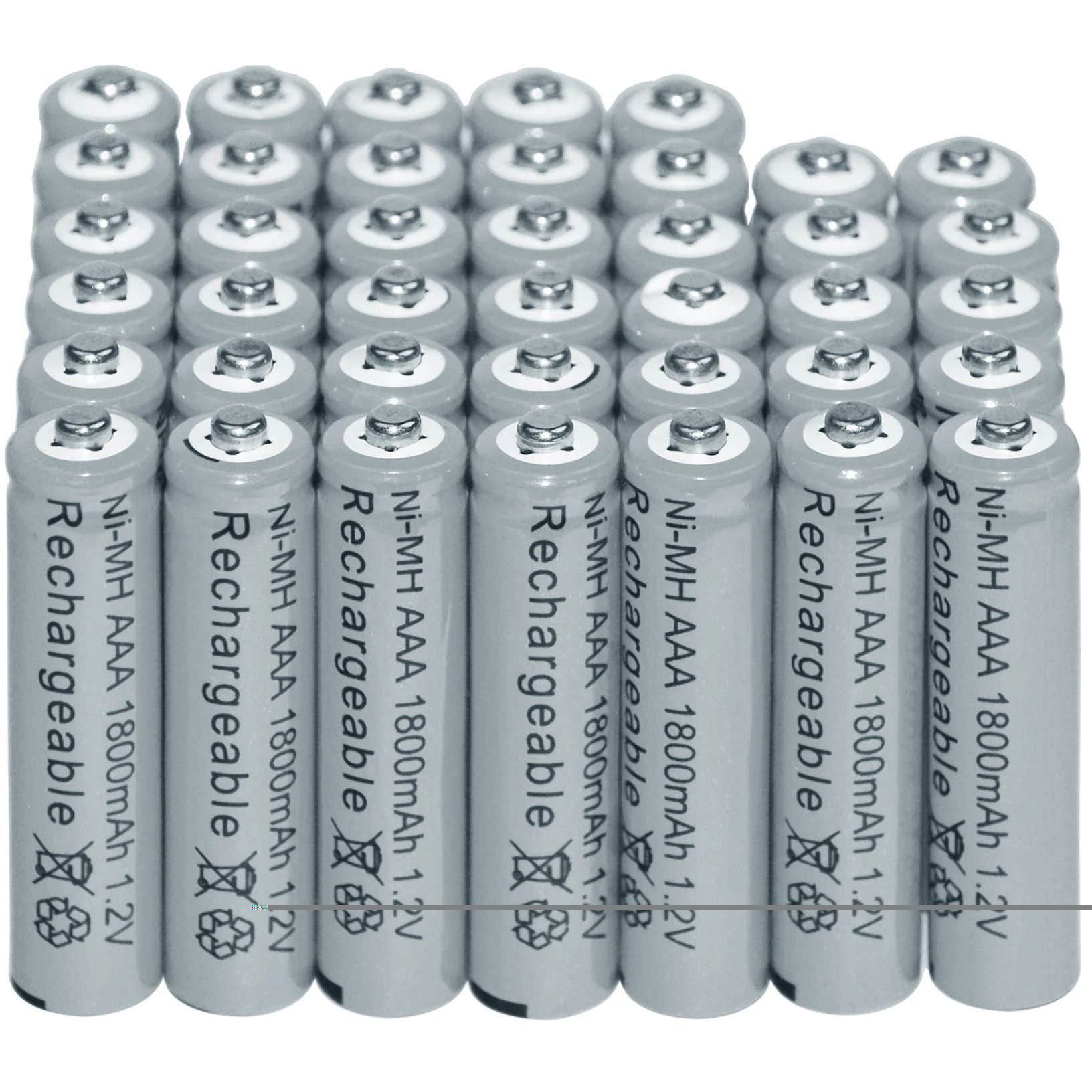 6/12/24/32/40 шт AAA 1800mAh 1 2 V Ni MH аккумуляторная батарея 3A серая ячейка MP3 RC игрушки|rechargeable