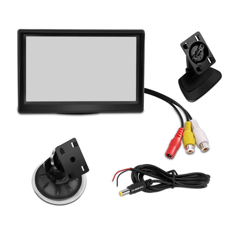 5ZJ YuanTing lcd автомобильный TFT дисплей Настольный/складной/зеркальный монитор 5 ''видео PAL/NTSC автопарковка для камеры заднего вида - Цвет: 5ZJ