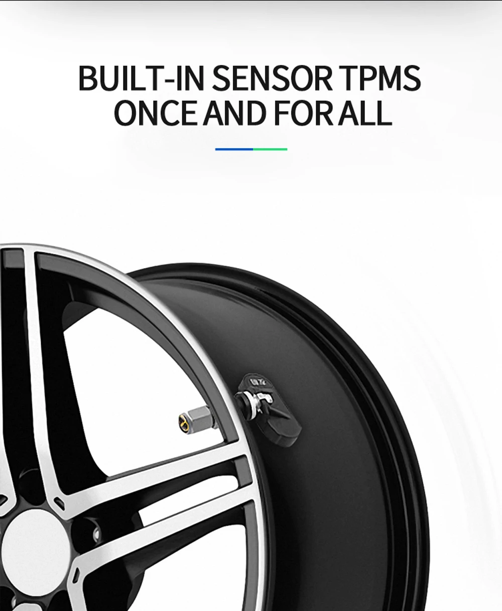 USB или солнечная зарядка автомобиля TPMS система контроля давления в шинах HD цифровой ЖК-дисплей Автосигнализация инструмент беспроводной 4 внешних датчика