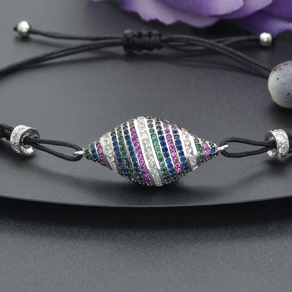 ModemAngel регулируемый размер Модный Цвет кубический цирконий камни браслеты Дубай