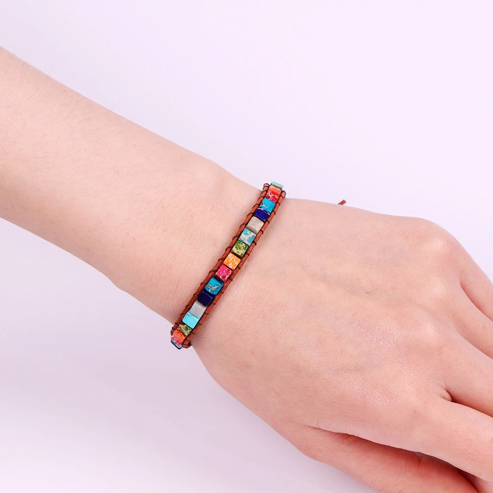 Ювелирные изделия Будды 7 чакр браслет ручной работы из натурального камня