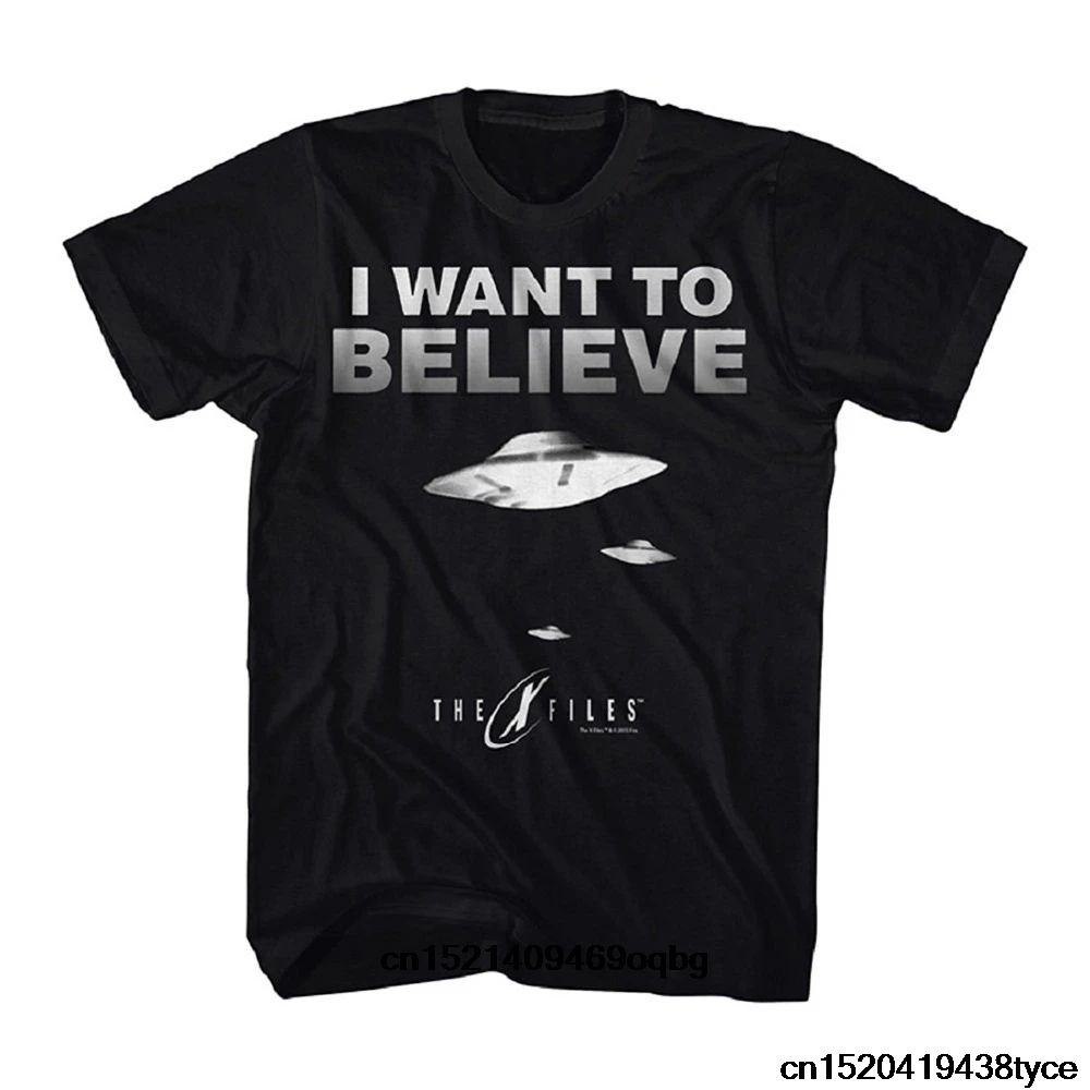 Мужская хлопковая футболка с принтом X-Files I Want To Believe Футболка мужская забавным