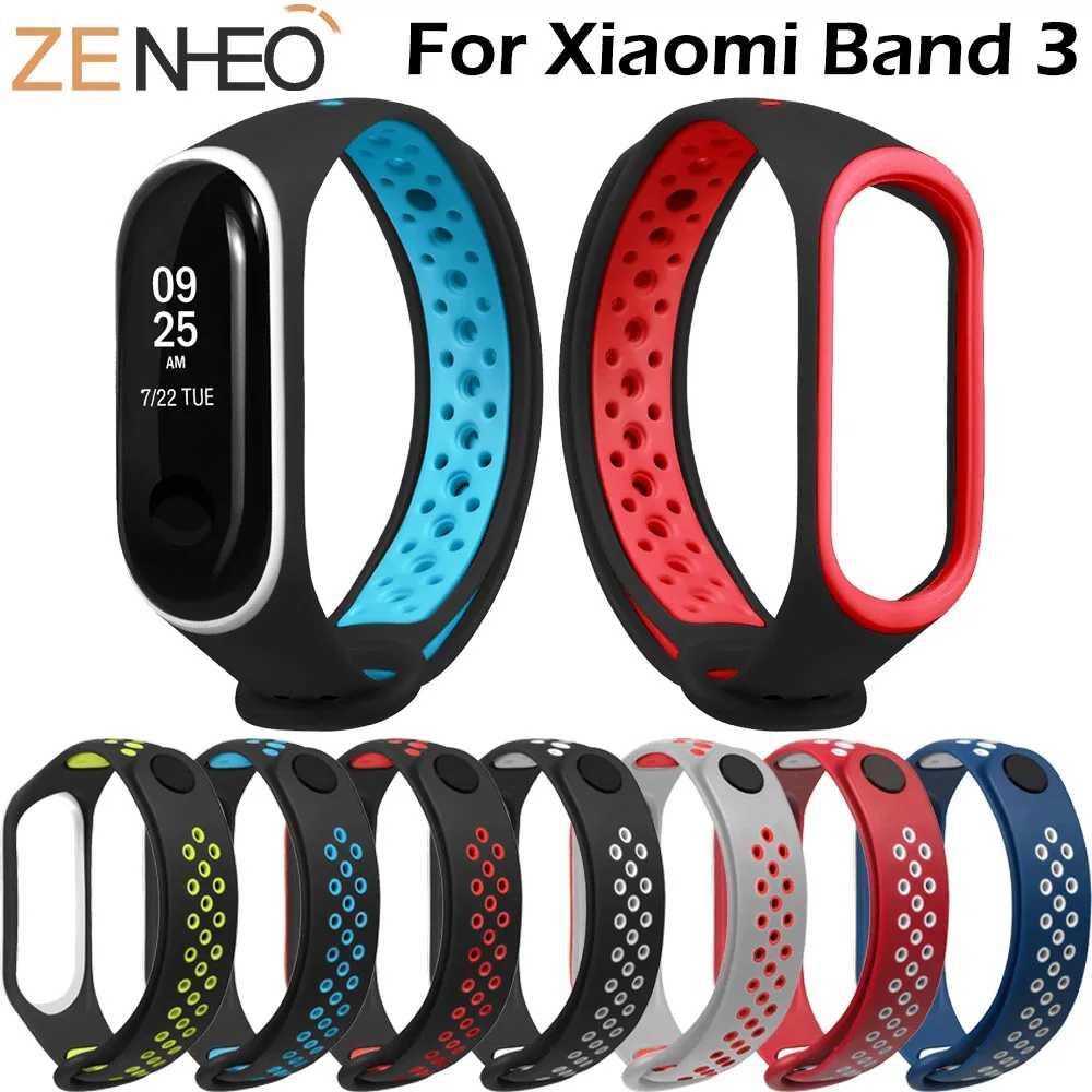 Ремешок силиконовый для Xiaomi Mi Band 3 спортивный браслет 3|Ремешки часов| |
