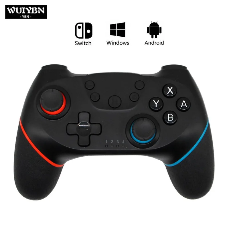 Черный WUIYBN NS игровой беспроводной джойстик переключатель Pro контроллер Bluetooth геймпад для nintendo Switch lite игровая консоль ПК Android Stema - Цвет: Черный