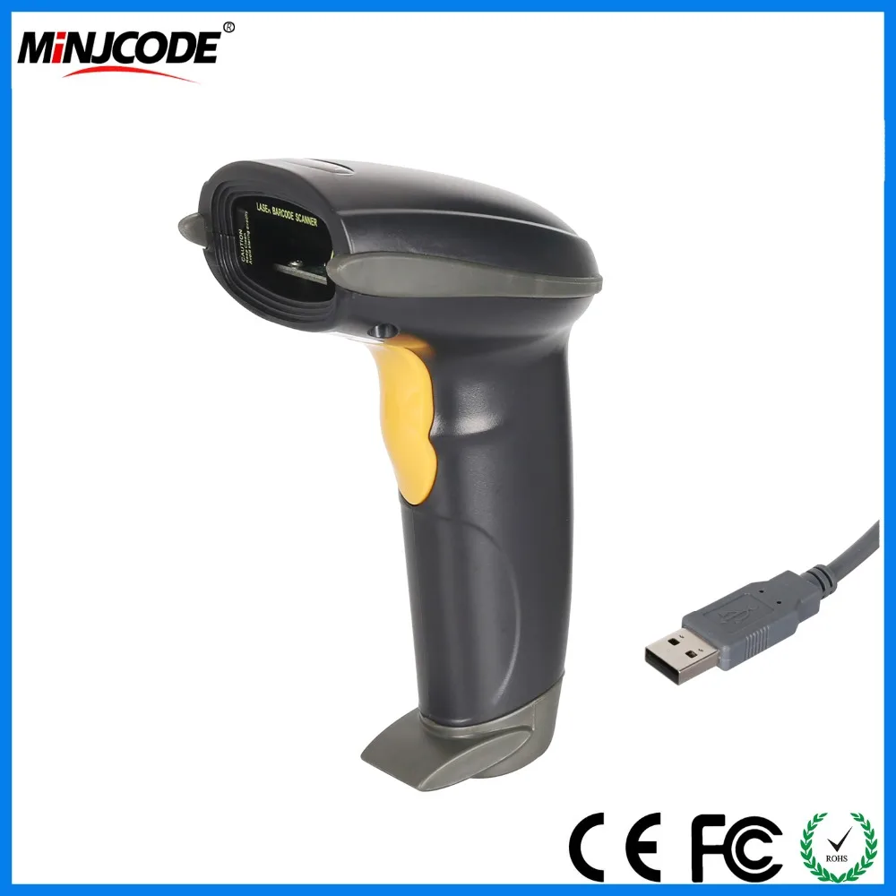 MiNJCODE MJ2809 ручной 1D лазерный проводной промышленный сканер штрихкода читатель
