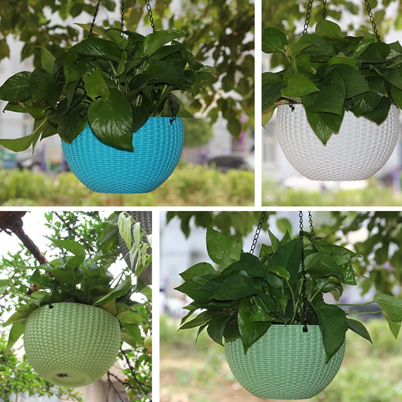 

46cm Resin Plant Flower Hanging Pot Basket Indoor Plant Hanger Outdoor Hanging Pot Holder Basket !