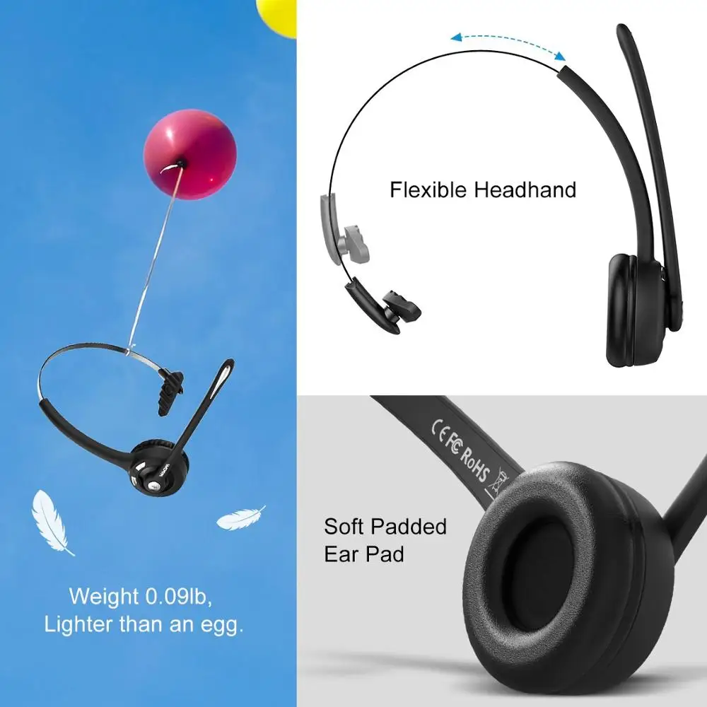 Bluetooth-гарнитура беспроводные Накладные наушники с шумоподавлением для