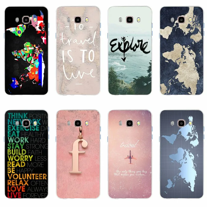 Мягкий силиконовый чехол из ТПУ с картой мира для Samsung Galaxy S6 S6edge S6Plus A7 S7 S7edge S8 S9 Plus A5