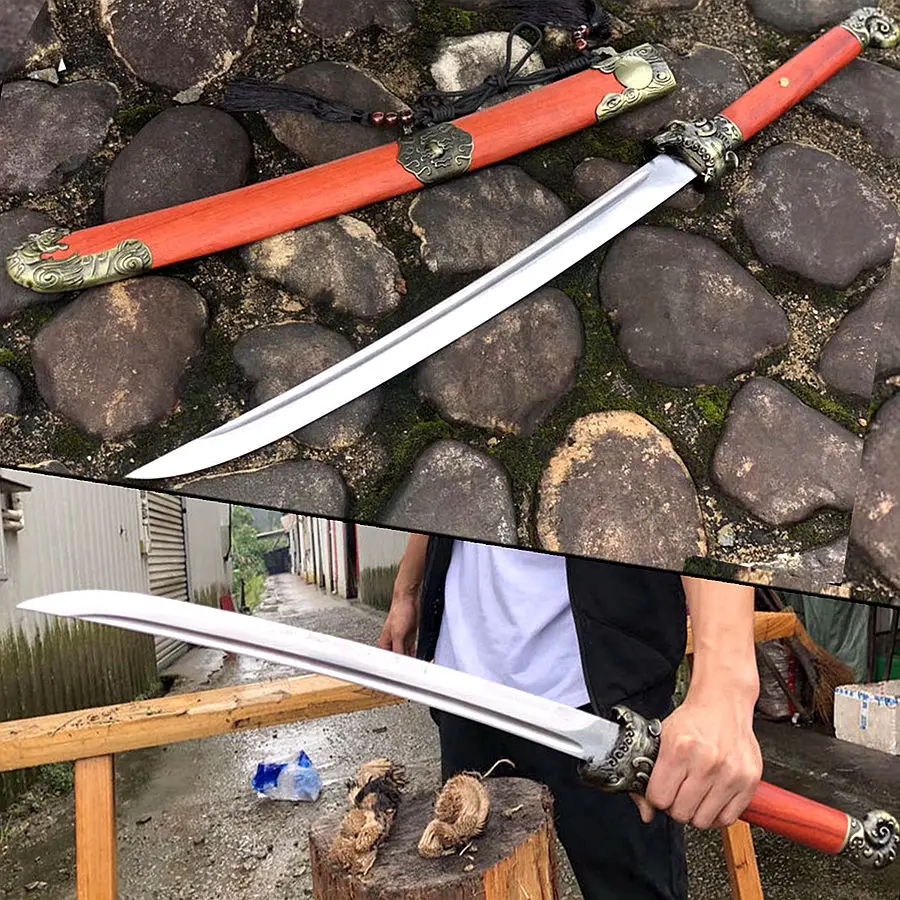 Китайский боевой меч KungFu WuShu Da Dao Sharp 1095 из углеродистой стали азиатский тигр