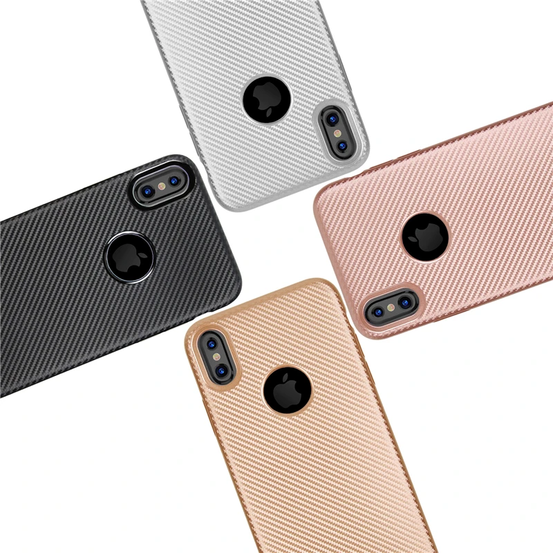 Чехол для телефона iPhone XS MAX XR 7 8 X роскошный углеродный волокна мягкой ТПУ 6 6s Plus
