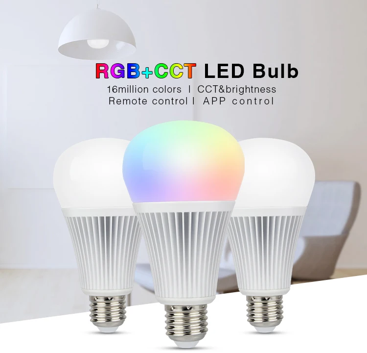 9 Вт Светодиодная лампа E27 RGB + CCT ночник Mi светодиодные лампы AC 85 V 265 2 4G RF