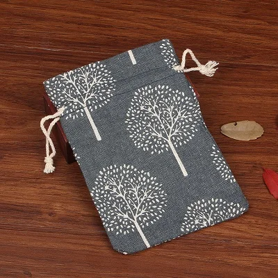 tree 5 шт./лот льняной Хлопковый мешок 10x14 13x18 15x20 см муслин Косметика подарки ювелирные изделия Упаковка Сумки симпатичное, на шнурке мешок подарка& мешки - Цвет: tree